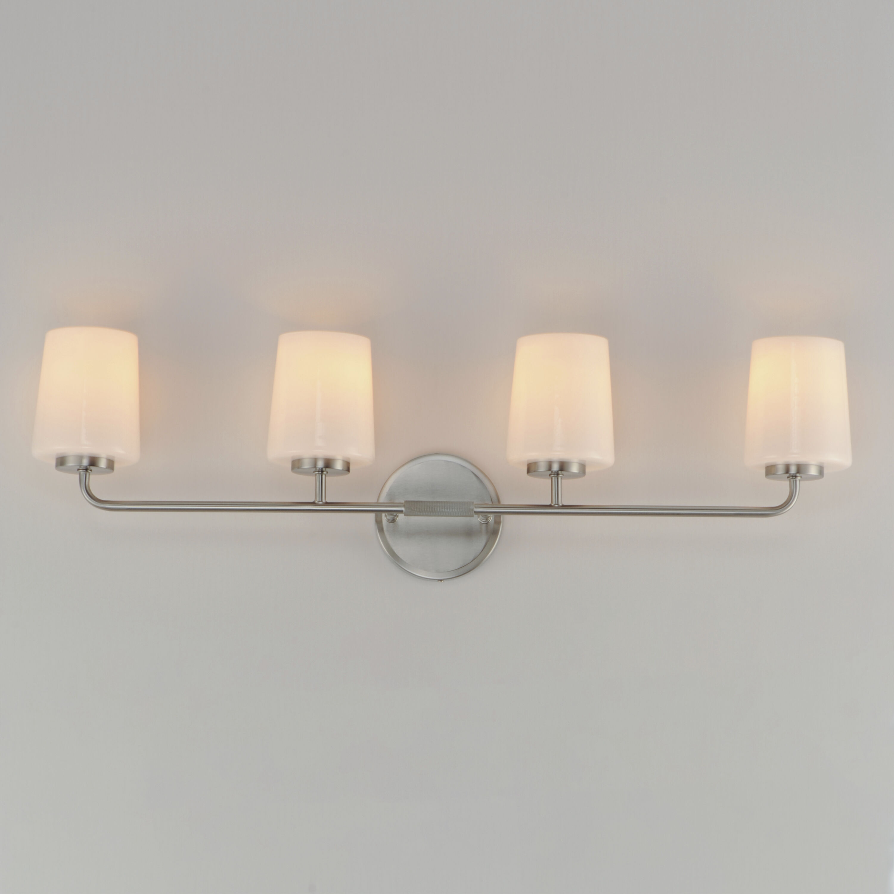 Durham 4 Light 32.5 inch Satin Nickel Bath Vanity Wall Light