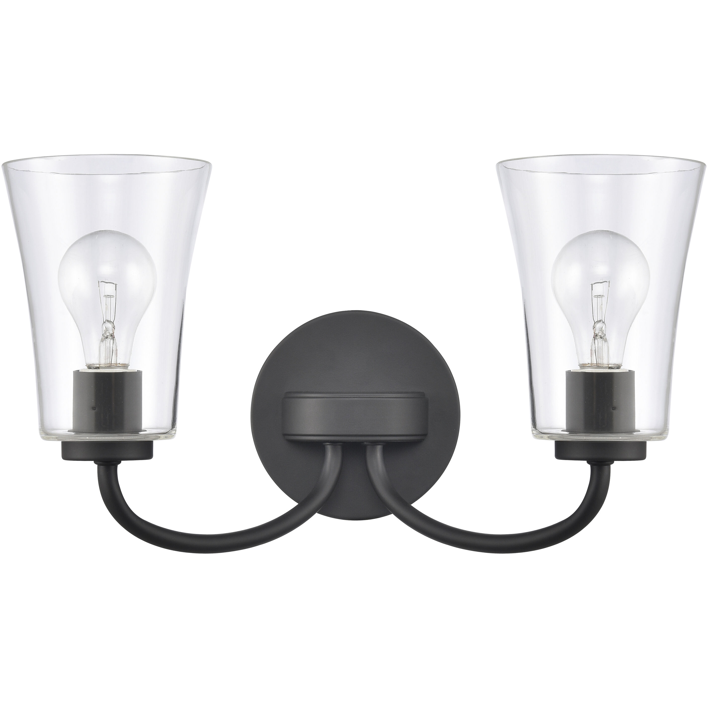 Emily Vanity Light Wall Light in Matte Black