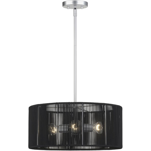 Acordia 3 Light 18 inch Painted Nickel Pendant Chandelier Ceiling Light