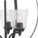 Neighborhood Tyler 3 Light 21 inch Flat Black Foyer Light Ceiling Light in Clear Seeded, Neighborhood Collection