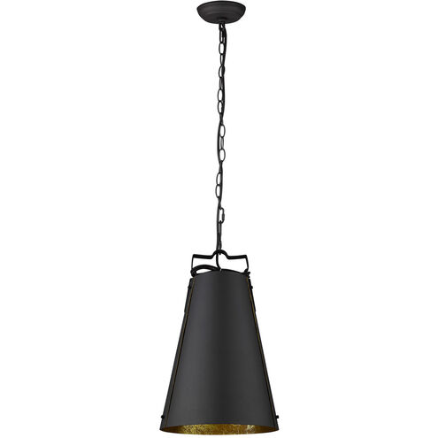 Faza 1 Light 13 inch Matte Black Pendant Ceiling Light