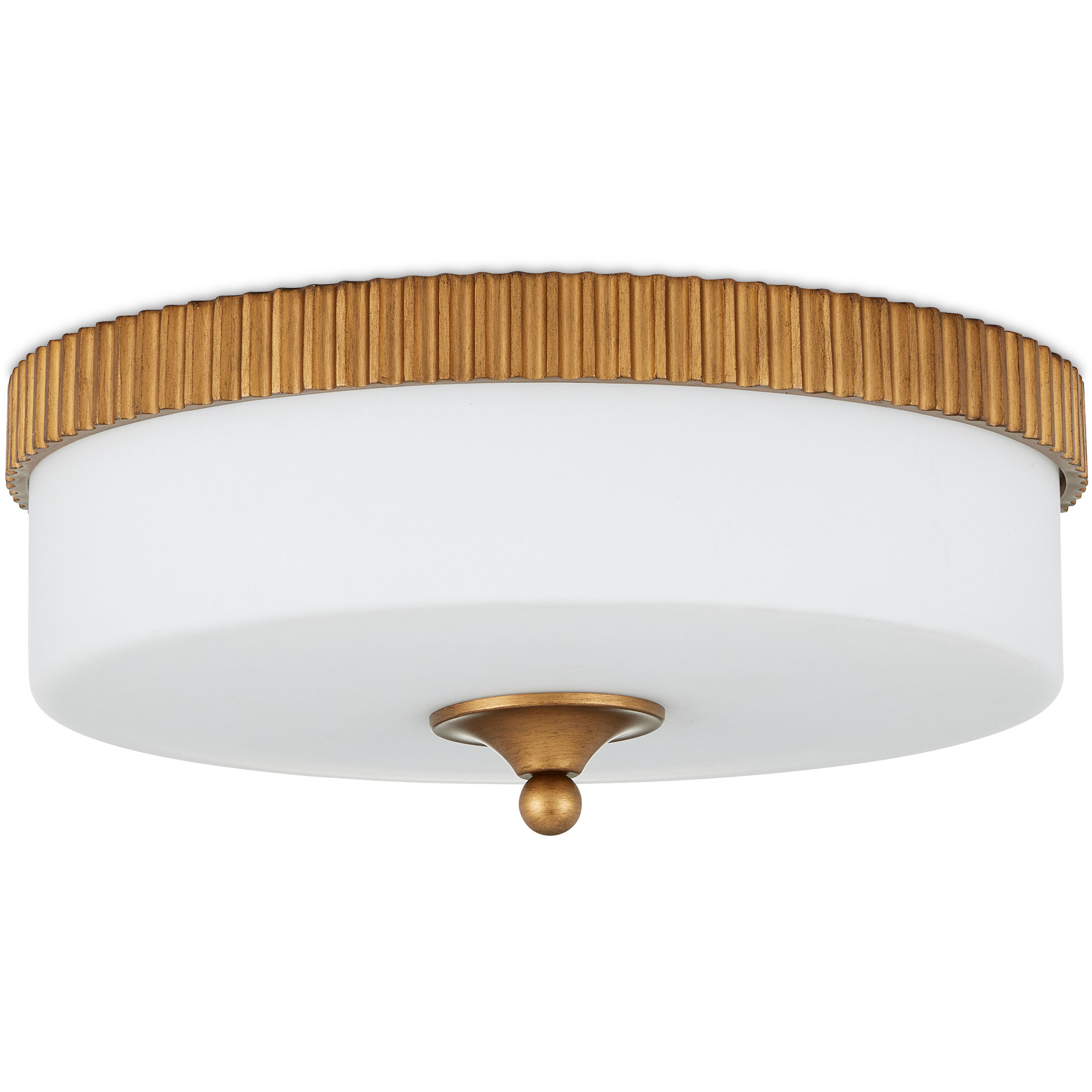 Bryce 1 Light 16.25 inch Gold/White Flush Mount Ceiling Light, Barry Goralnick Collection