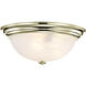 Brentwood 3 Light 15 inch Polished Brass Flush Mount Ceiling Light