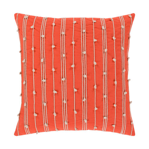 Accretion 22 X 22 inch Bright Orange and Cream Pillow Kit