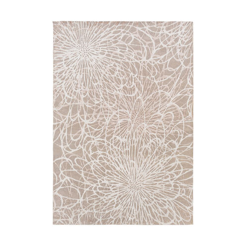 Etienne 108 X 72 inch Taupe/Ivory Rugs, Wool, Bamboo Silk, and Cotton