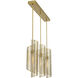 Hillbourne Linear Chandelier Ceiling Light in Warm Brass