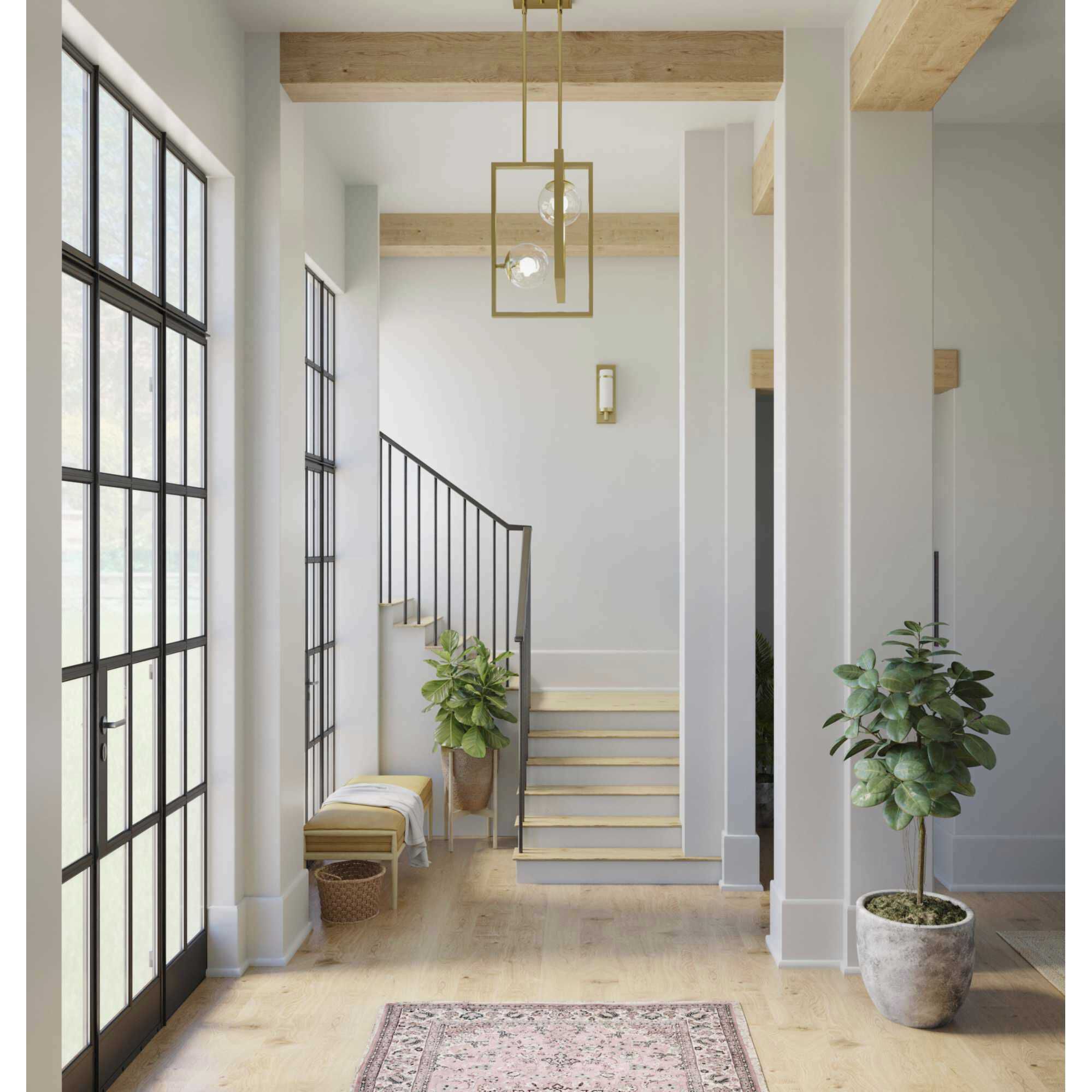 Atwell 2 Light 14 inch Brushed Bronze Pendant Ceiling Light