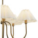 Alora Mood Rosemary 5 Light 31.13 inch Brushed Gold Chandelier Ceiling Light in Brushed Gold and Folded White