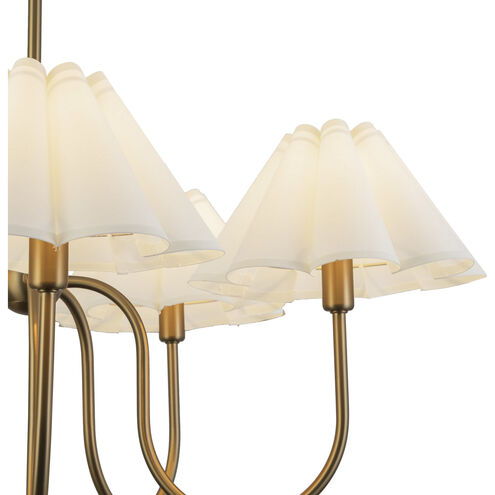 Alora Mood Rosemary 5 Light 31.13 inch Brushed Gold Chandelier Ceiling Light in Brushed Gold and Folded White