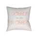 Gobble Till You Wobble 20 X 20 inch White and Orange Outdoor Throw Pillow