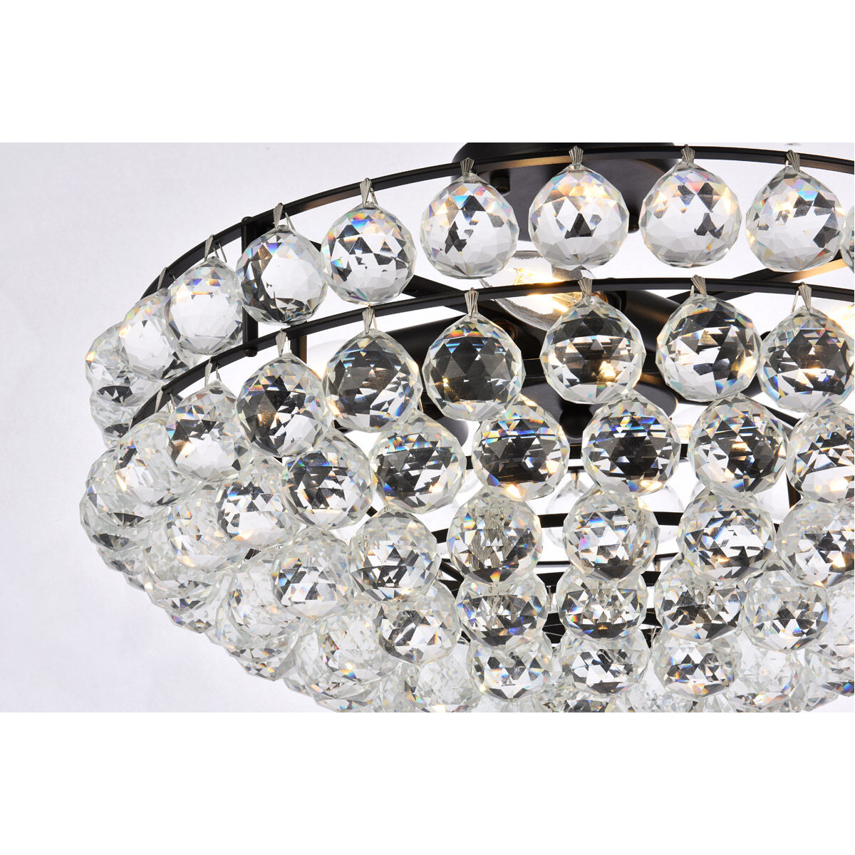 Savannah 5 Light 20 inch Black Flush Mount Ceiling Light