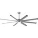 Stellar Custom Silver Fan Motor, Blades Sold Separately