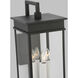 C&M by Chapman & Myers Cupertino 4 Light 25.63 inch Textured Black Outdoor Wall Lantern