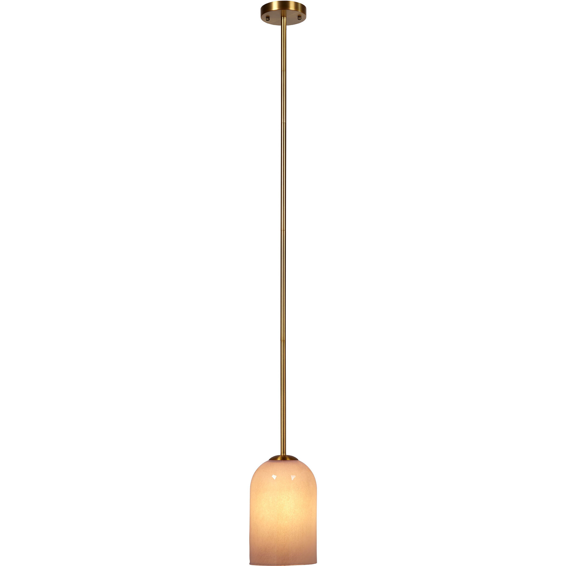 Holt 1 Light 7.25 inch Antique Brass Pendant Ceiling Light in Pink Glass