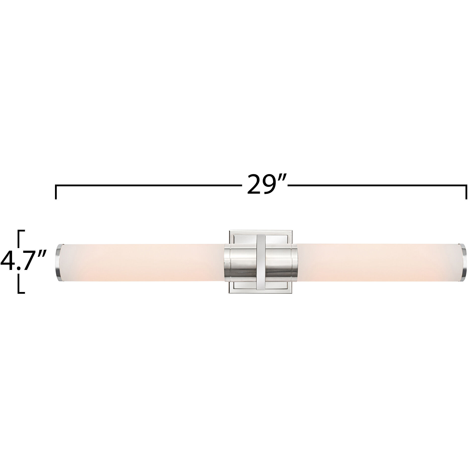 Positano LED 29 inch Polished Nickel Bathroom Vanity Wall Light in Satin White