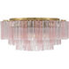 Addis 16 Light 32 inch Aged Brass Flush Ceiling Light in Spring