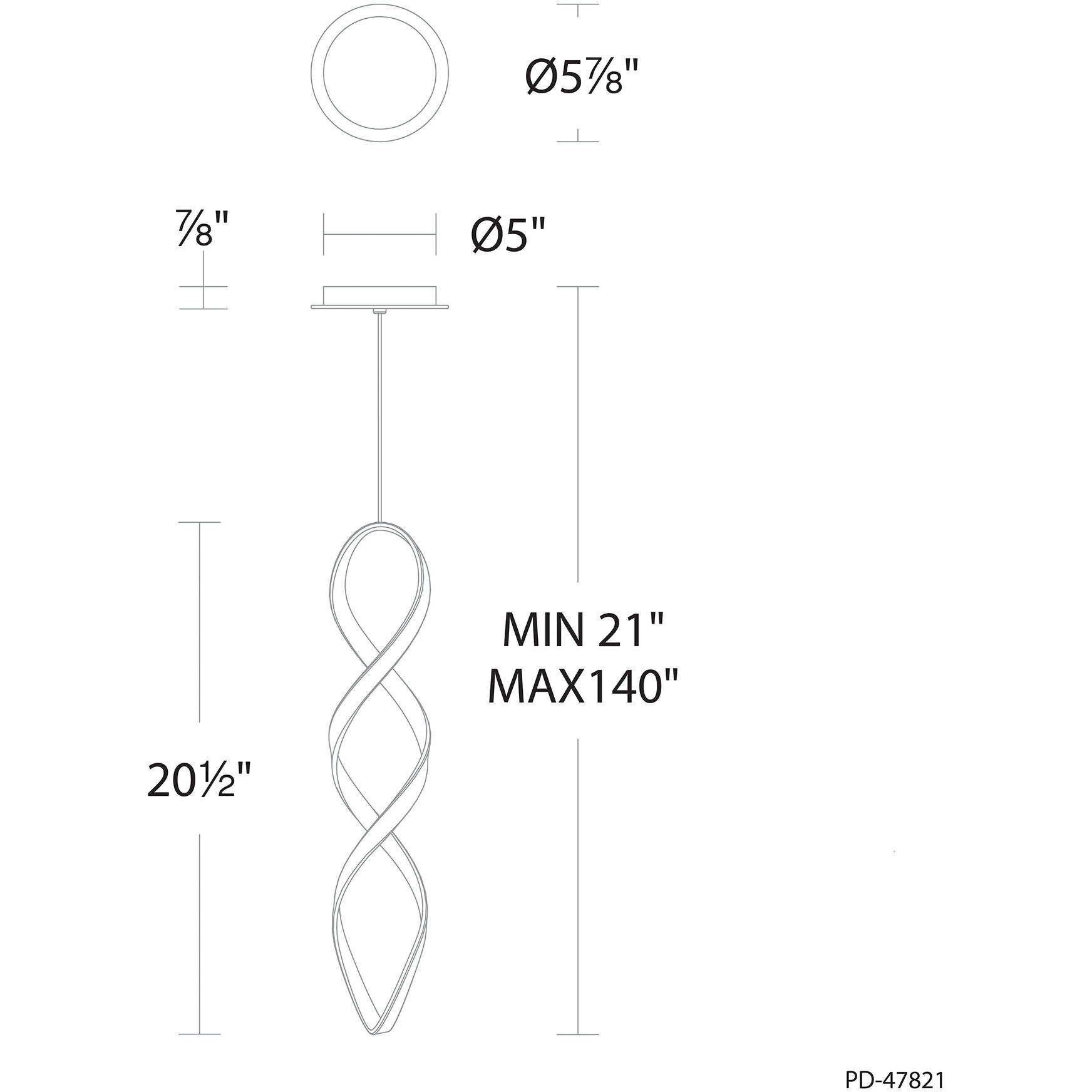 Interlace LED 5.13 inch Chrome Mini-Pendant Ceiling Light, dweLED