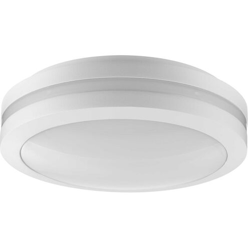 Hard Nox LED 12 inch Satin White Outdoor Flush Mount, Progress LED