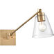 East Point 17 inch 60 watt Satin Brass Swingarm Sconce Wall Light