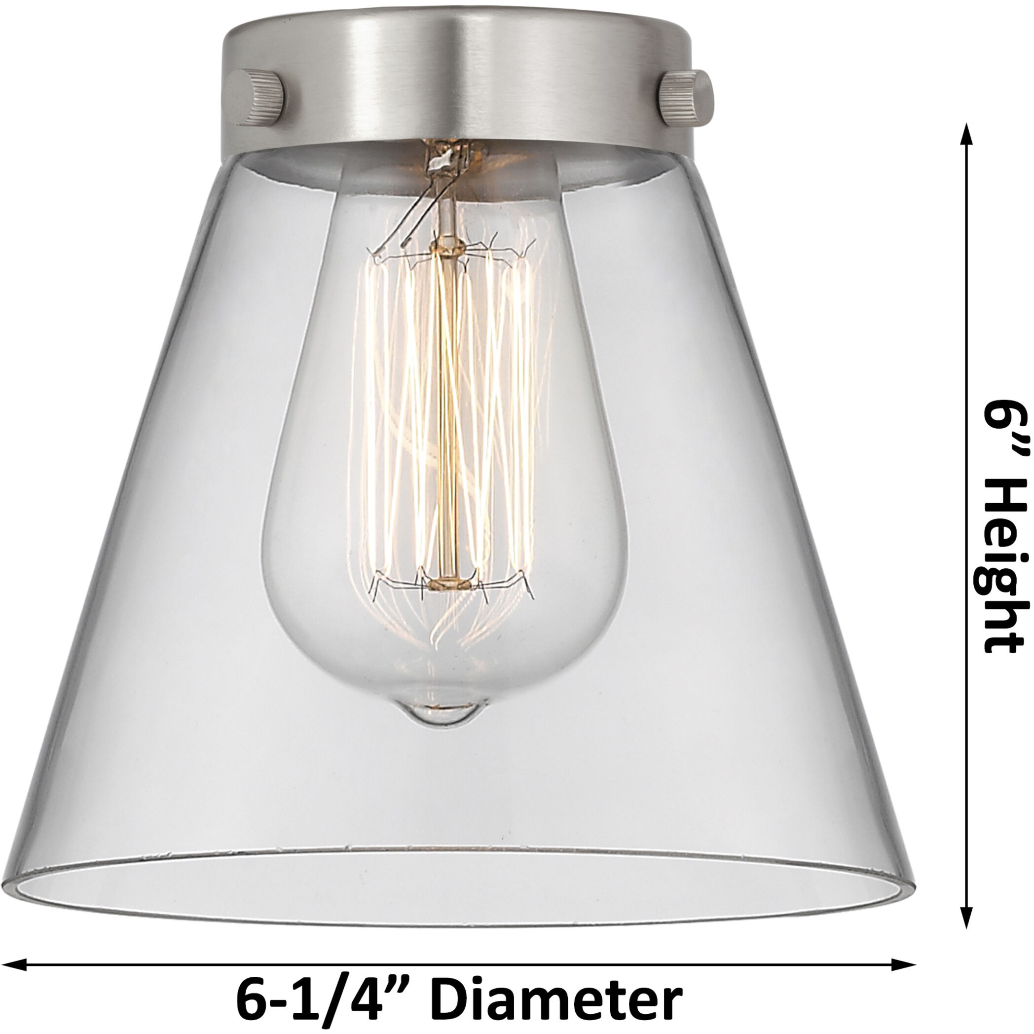 Franklin Restoration Small Cone LED 18 inch Brushed Satin Nickel Bath Vanity Light Wall Light in Seedy Glass, Franklin Restoration