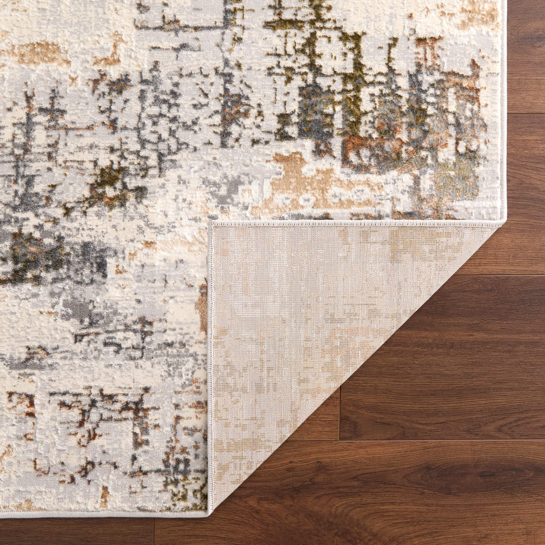 Salim Ivory and Brown Indoor Rug