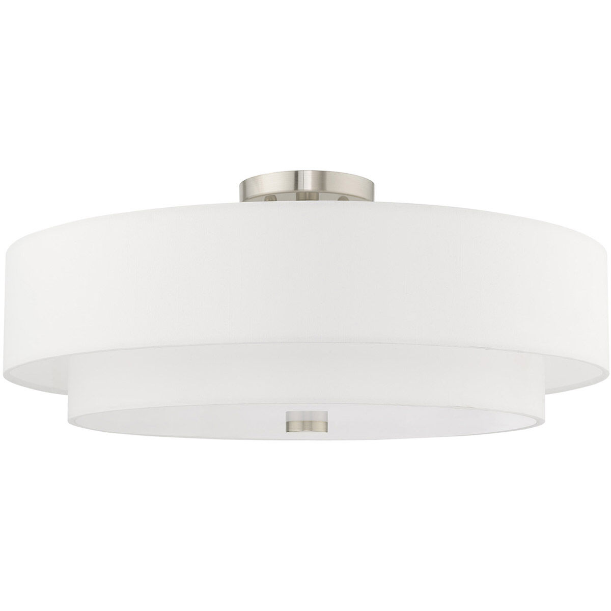 Meridian 5 Light 22 inch Brushed Nickel Semi-Flush Mount Ceiling Light