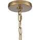 Cecil 8 Light 28 inch Natural Brass and Off White Chandelier Ceiling Light