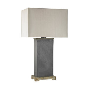 East Hampton 28 inch 100.00 watt Gray with Stone Outdoor Table Lamp