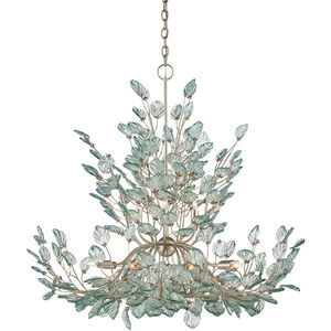 Baobab 12 Light 41 inch Clear/Contemporary Silver Leaf/Contemporary Silver Chandelier Ceiling Light, Large