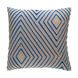 Denmark 20 X 20 inch Bright Blue and Camel Pillow