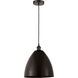 Edison Dome LED 12 inch Oil Rubbed Bronze Mini Pendant Ceiling Light