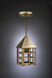 York 1 Light 5 inch Antique Brass Outdoor Ceiling Light in Clear Seedy Glass
