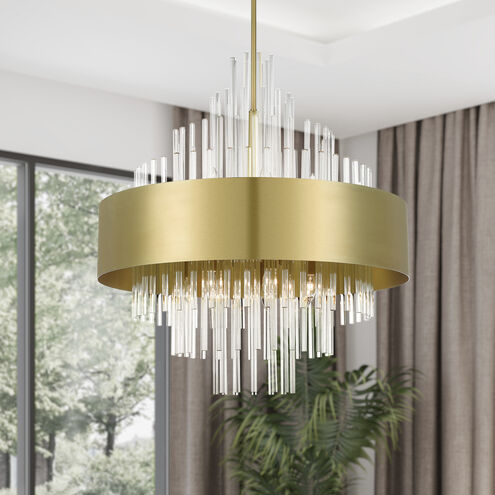 Orenburg 14 Light 35 inch Natural Brass Large Pendant Chandelier Ceiling Light