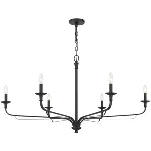 Velena 6 Light 47.25 inch Dark Matte Black Chandelier Ceiling Light