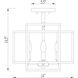 Titania 4 Light 14 inch Matte Black Semi Flush Mount Ceiling Light in 7