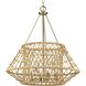 Laila 4 Light 22.37 inch Vintage Brass Chandelier Ceiling Light, Design Series