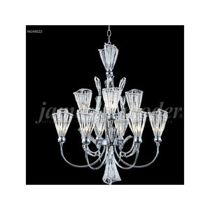 Jewelry 9 Light 24 inch Silver Crystal Chandelier Ceiling Light