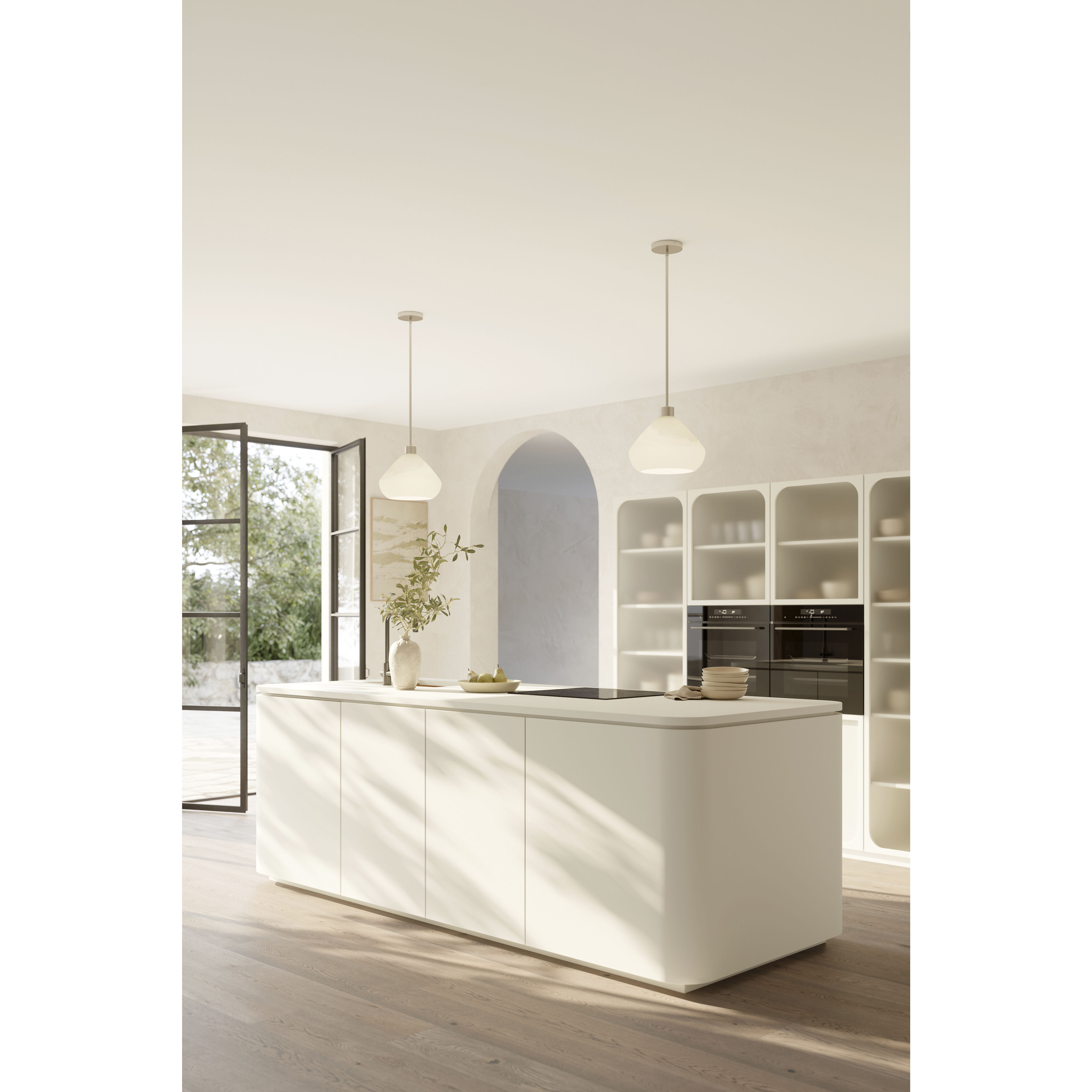 Elaris 1 Light 12.5 inch Brushed Nickel Pendant Ceiling Light