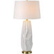 Jimmy 31 inch 100.00 watt Antique Brushed Brass and Off-White Table Lamp Portable Light