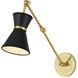 Avignon 1 Light 6 inch Black Wall Sconce Wall Light, Suzanne Duin Collection