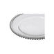 Glass 12.6 inch Clear/Silver Charger