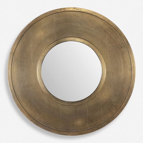 Axel 30 X 30 inch Plated Antique Brass Mirror