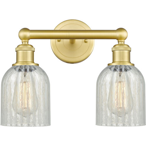 Caledonia 2 Light 14 inch Satin Gold Bath Vanity Light Wall Light in Mouchette