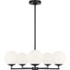 Nube 5 Light 26 inch Midnight Black Chandelier Ceiling Light in Standard
