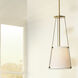 California 1 Light 12 inch Antique Brass Pendant Ceiling Light