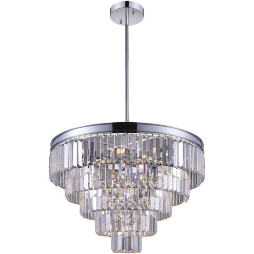 Weiss 12 Light 24 inch Chrome Down Chandelier Ceiling Light