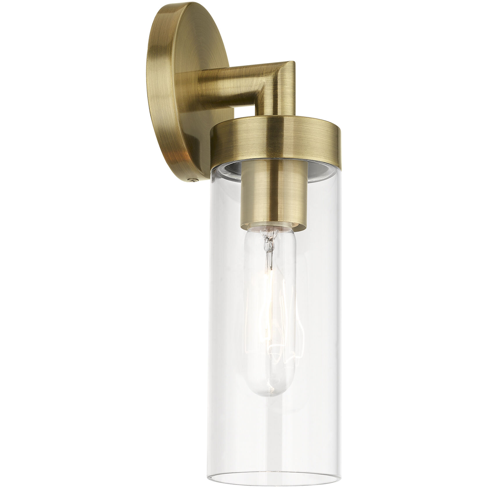 Ludlow 1 Light 4 inch Antique Brass ADA Single Sconce Wall Light, Single