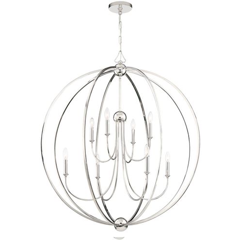 Sylvan 8 Light 40 inch Polished Nickel Chandelier Ceiling Light