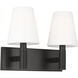 TOB by Thomas O'Brien Beckham Classic 2 Light 13.25 inch Aged Iron Bath Vanity Wall Light