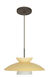 Trilo LED Bronze Pendant Ceiling Light in Champagne Glass